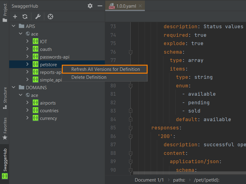 Refresh API versions Refresh API versions